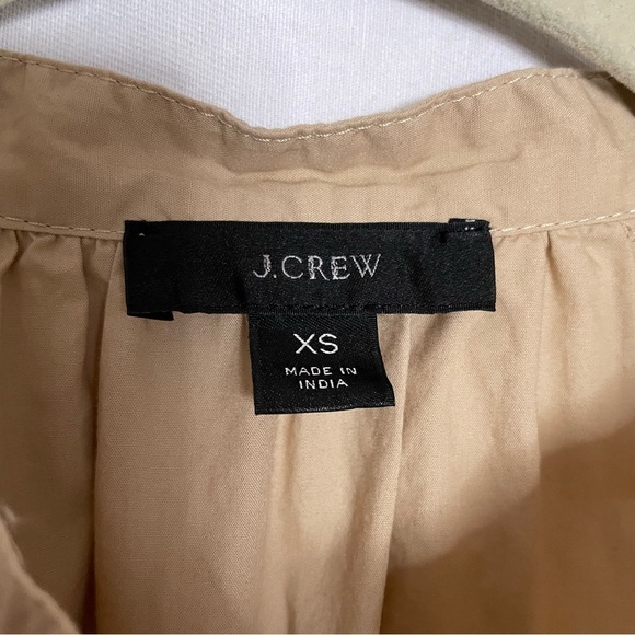 J. Crew Puff-Sleeve Ruffle Trim Cotton Poplin Top - Picture 2 of 13